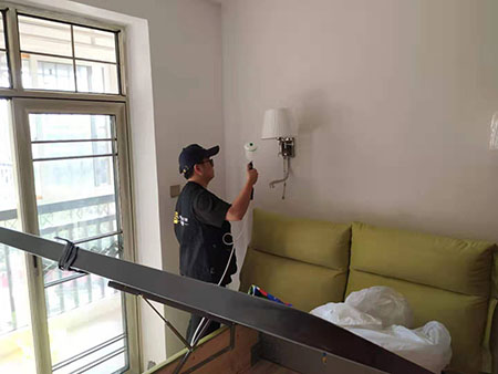 南昌廉租房小區(qū)家庭甲醛治理施工現(xiàn)場